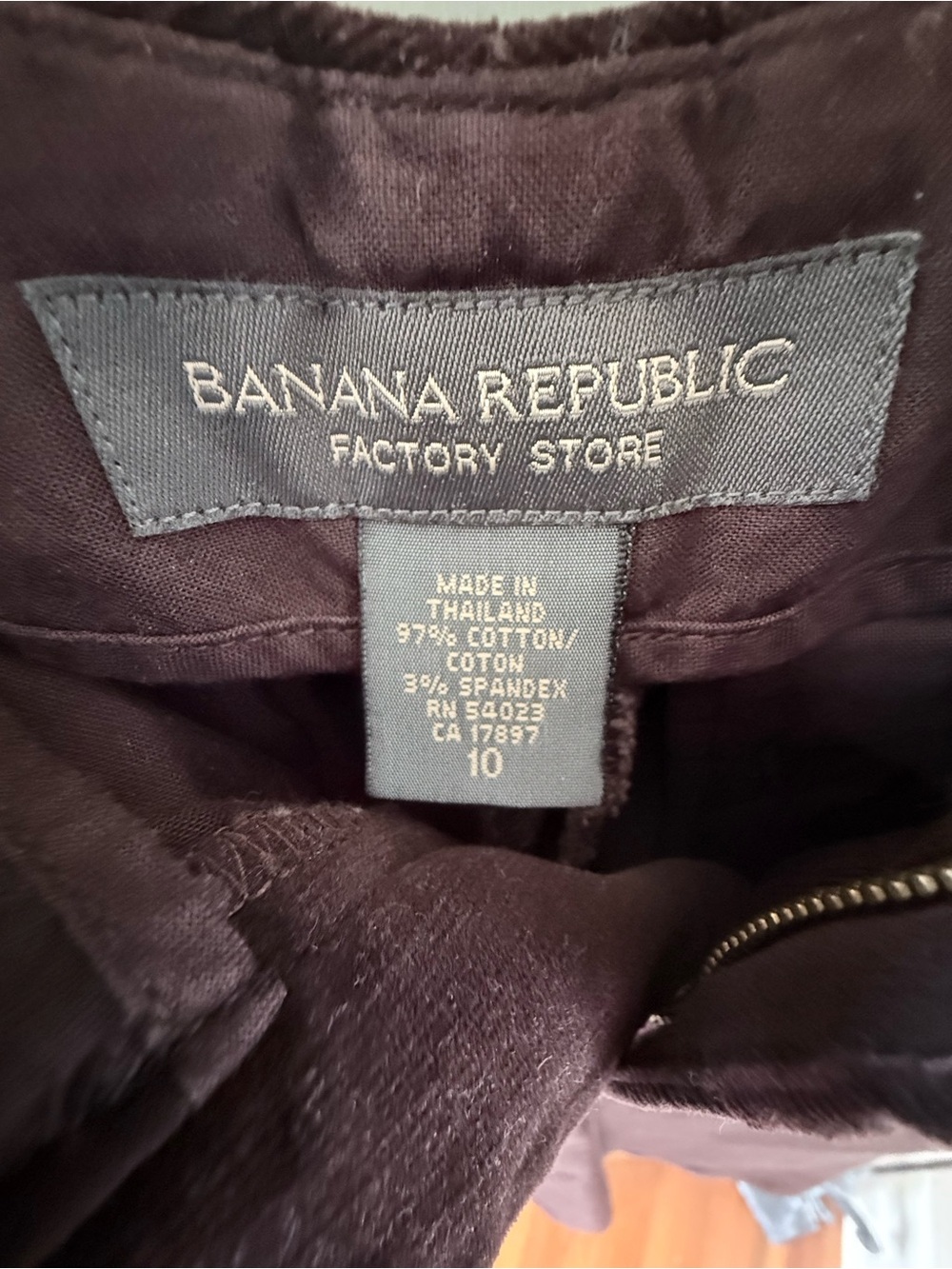 Banana Republic Dark Brown Fine Corduroy Skirt Size 10